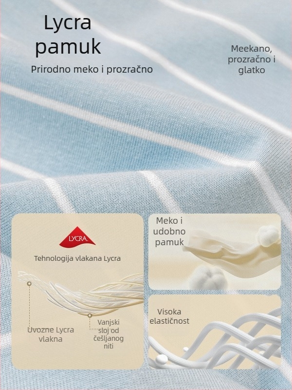 Chlapčev set domaće odjeće od pamuka s prugama, 95% pamuk, zadržava toplinu, za djecu iznad 8 godina (iznad 140 cm), proljeće/jesen, ležerni stil