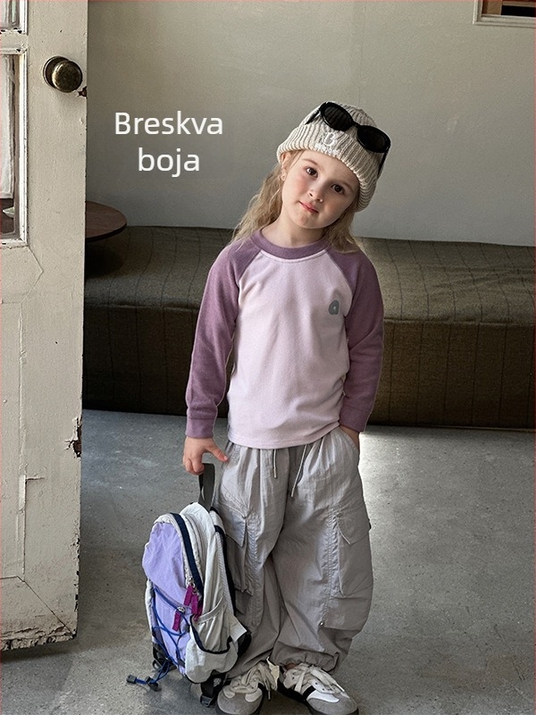 Dječji Lyocell top, nježan rub, unisex, okrugli izrez, 3–8 godina