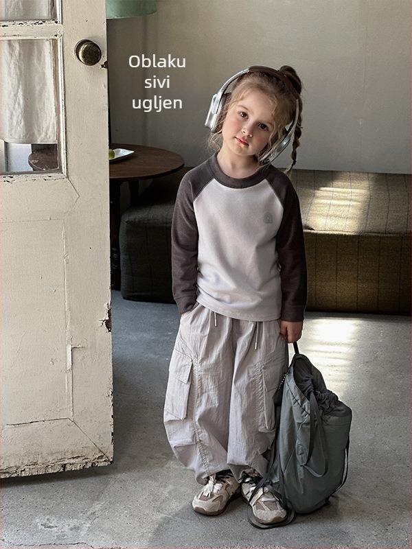 Dječji Lyocell top, nježan rub, unisex, okrugli izrez, 3–8 godina