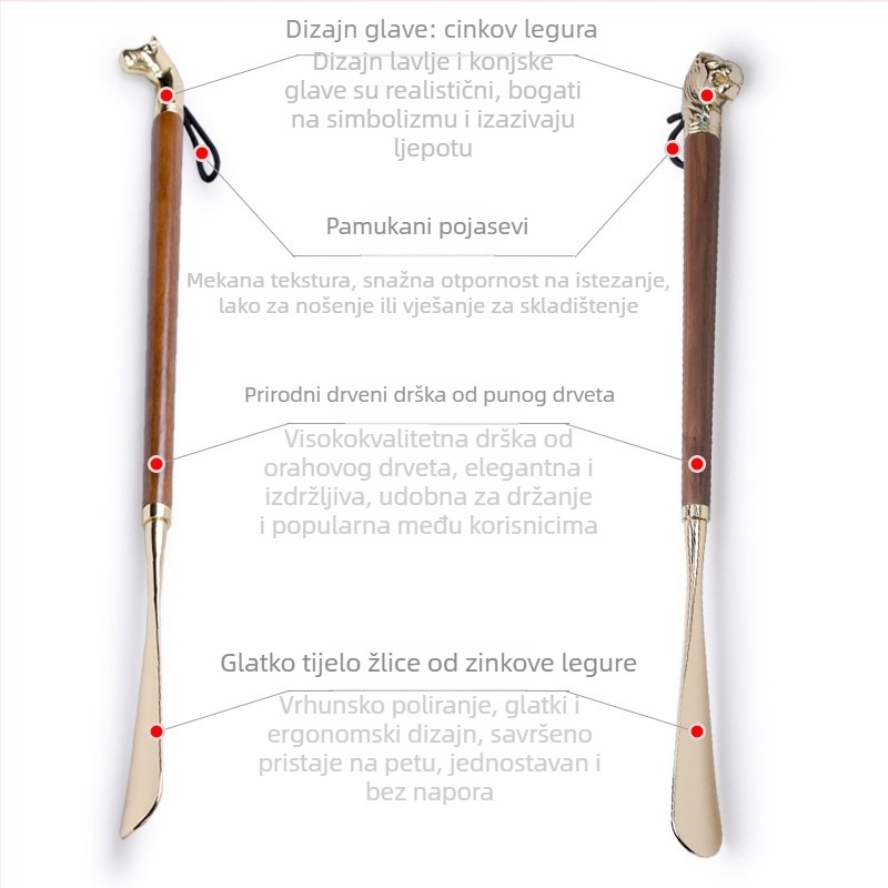 Pozlaćeni alat za obuće od orašvog drveta, model 2-201, stil figura, svakodnevno, Auspicious Foot