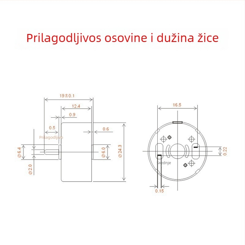Motor s četkicama Yuebang — mikro DC motor, ispod 36V, 3C certifikat