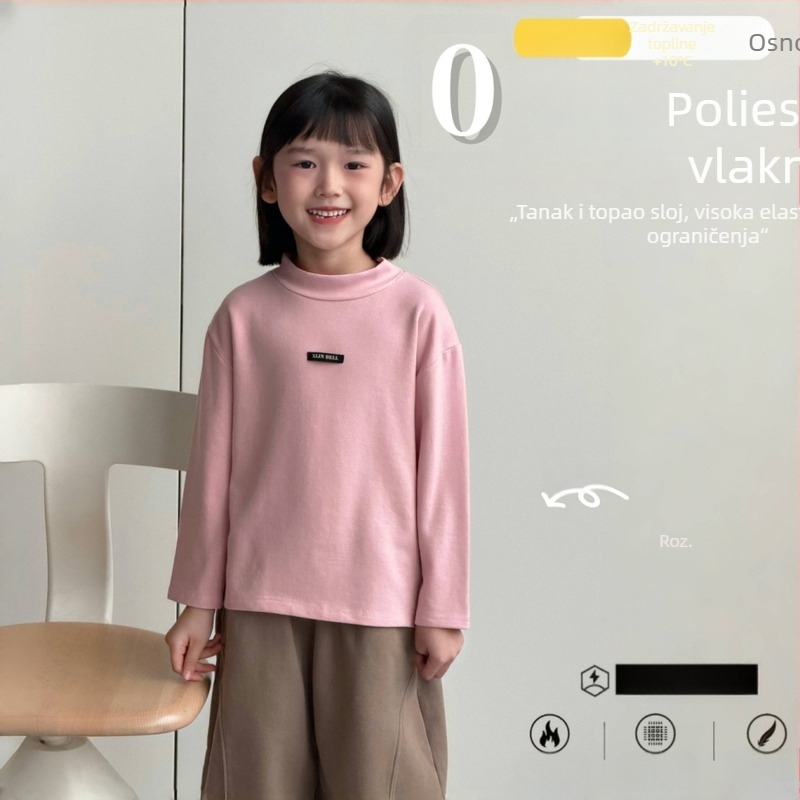 Dječje termalno bazno gornje, unisex, okrugli vrat, zima, uzrast 3–8 godina, 37,5% regenerirano celulozno vlakno