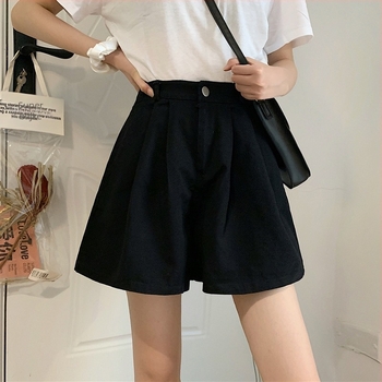 Casual široke hlače s visokim strukom, 3/4 duljine, tkanina PVC–poliesterska smjesa, mikroelastičnost