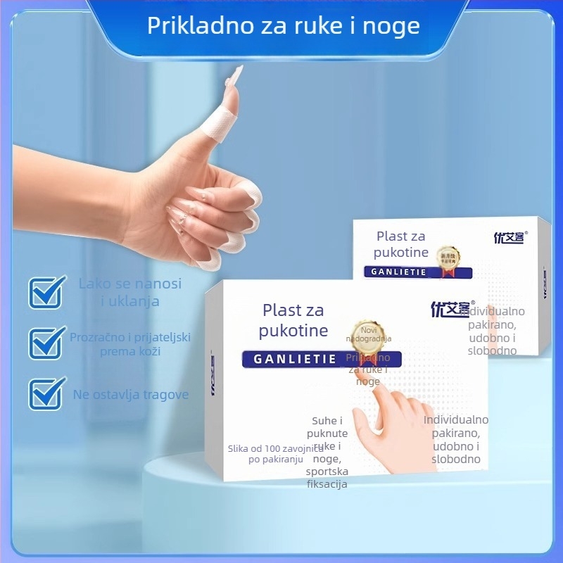 Youaike flaster za suhe pukotine – elastičan, dišući zavoj, netkani materijal, debljina 0.5 mm, rok trajanja 3 godine