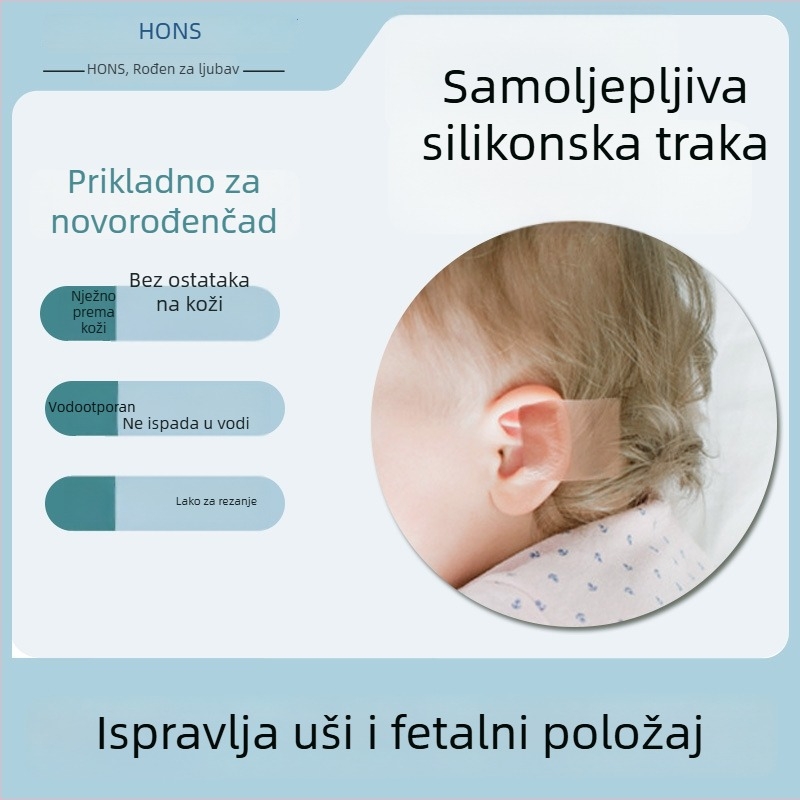 Silikon-gel flaster za korekciju ušiju za bebe i djecu – fiksacijski flaster za ispupčena uha