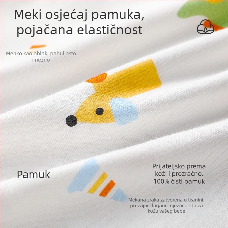 Dječji jesenji set: gornji dio i hlače od 100% pamuka, visok pas, toplo donje rublje za bebe i djecu 1–3 godine