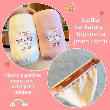 Dječji zaštitni rukavi – anti-prljavost, s fleec podstavom, izvezen model, karikatura uzorak, uzrast 1–8 godina