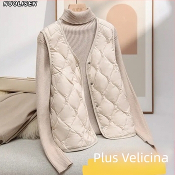 Ženska bez ovratnika kardigan-vest, geometrijski uzorak, pamuk-elastan smjesa, zatvaranje na jedno dugme