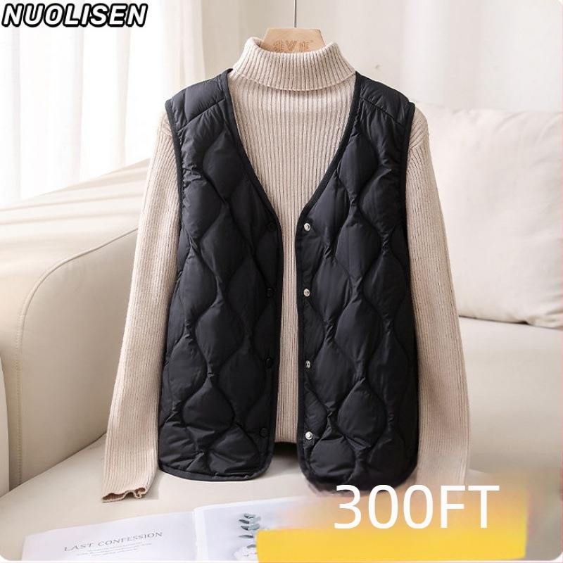 Ženska bez ovratnika kardigan-vest, geometrijski uzorak, pamuk-elastan smjesa, zatvaranje na jedno dugme