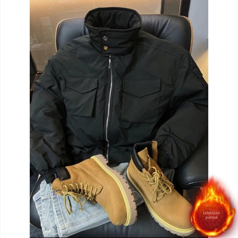 Bomber jakna sa stojećim ovratnikom, zatvaračem, debela izolacija, poliester punilo