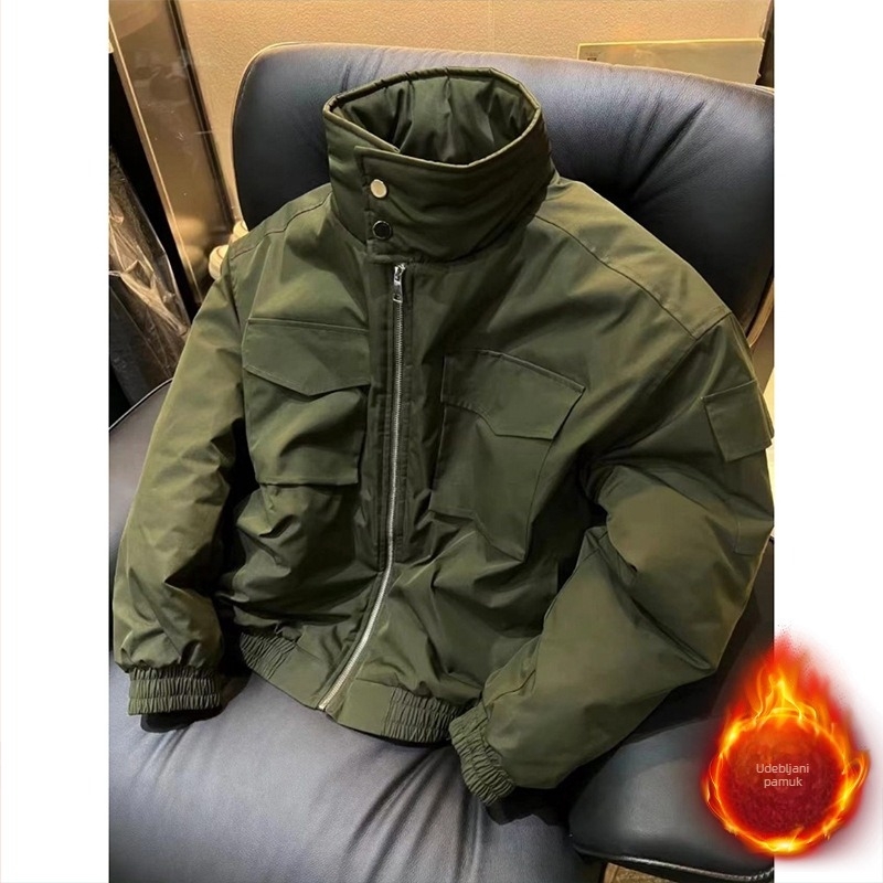 Bomber jakna sa stojećim ovratnikom, zatvaračem, debela izolacija, poliester punilo