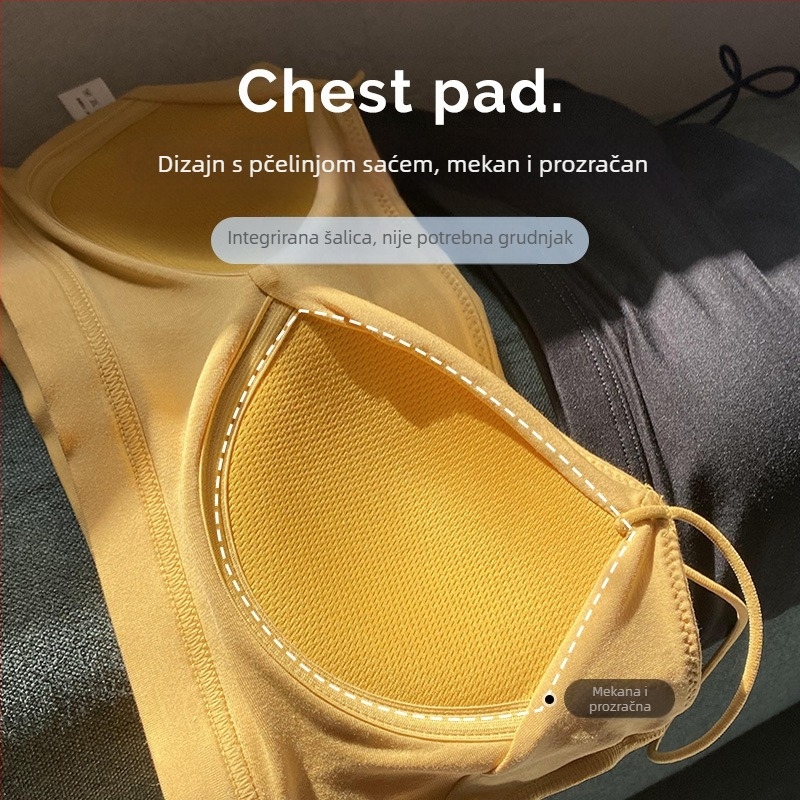 Ženski cami top s jednim ramenom, ultra kratka duljina, pamuk-modal-spandeks smjesa, uski kroj