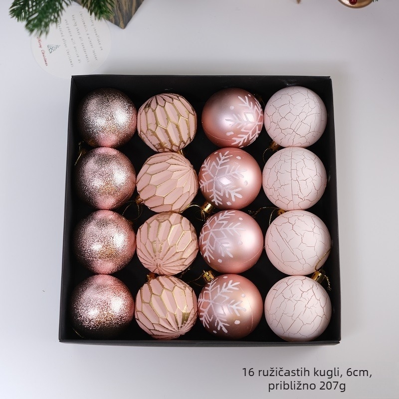 Božićna kugla za bor — plastika, moderni minimalistički stil, elektroplatinirani završni sloj, marka Yoyo