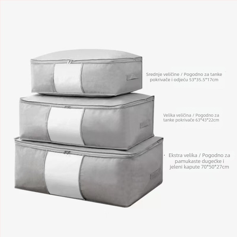 Torba za pohranu quilt-a, kubičnog oblika, od netkane tkanine, višenamjenska pohrana za spavaću sobu