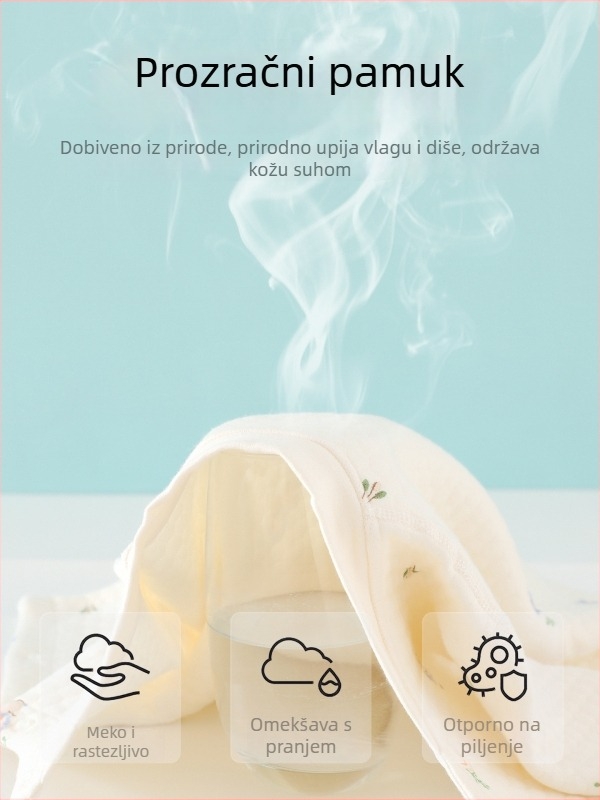 Dvodijelni pamučni zimski topli dječji termalni set, unisex, V-izrez, crtić uzorak, mekan tretman materijala