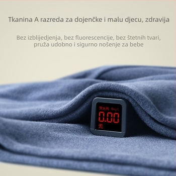 Dječji set termo donjeg rublja s automatskim zagrijavanjem – kationični poliester, extradebe 501–600 g/m², okrugli ovratnik, dugi rukavi, za uzrast 4–6 godina, unisex