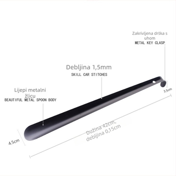 Nehrđajući cipni alat srednje duljine za jednostavno obuvanje i svlačenje, model Ad217, marka Auspicious enough, svakodnevni stil