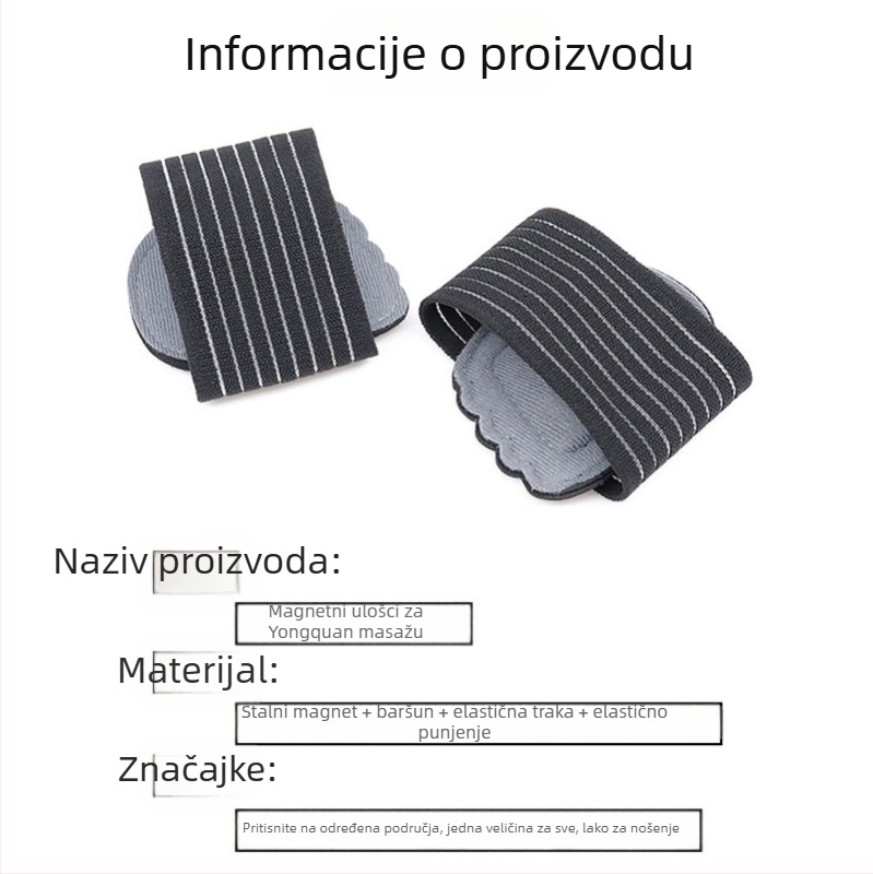 Prilagodljivi magnetski polučeljustni ulošak s masažom akupunkturnih točaka na prednjem dijelu, za tenisice, čizme i casual obuću