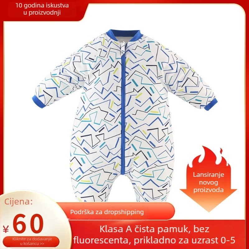 Dječja vreća za spavanje sa odvojenim nogama, 100% pamuk, punilo od šupljih vlakana, težina 0.55–1.00 kg, Kangbeibang