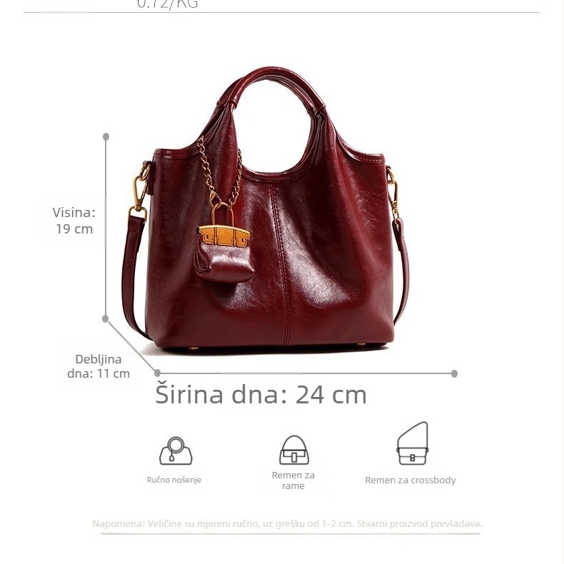 PU crossbody torba, horizontalni kvadratni oblik, zatvarač, poliesterska podstava, svakodnevna upotreba