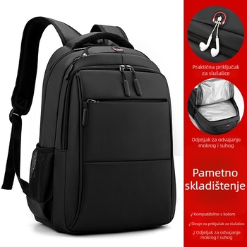 Ruksak kompatibilan s koferom na kolica, kapacitet 36–55 L, Oxford platno, vodootporan, naramenice s jastučićem zraka, poslovno putovanje