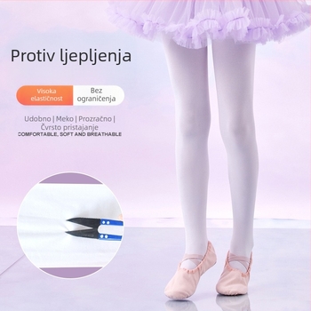Dječje baletne tajice s neklizajućim gripom – prozračne, tanke, visoka elastičnost, spandeks-pamuk mješavina