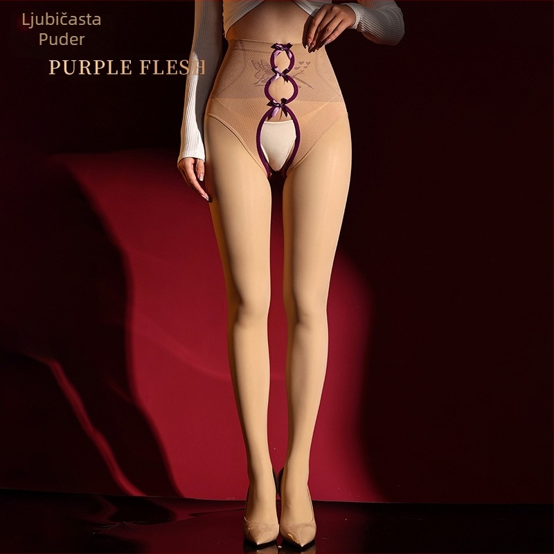 Najlonke s otvorom u preponama, fleece podstava, oblikovanje tijela, debele