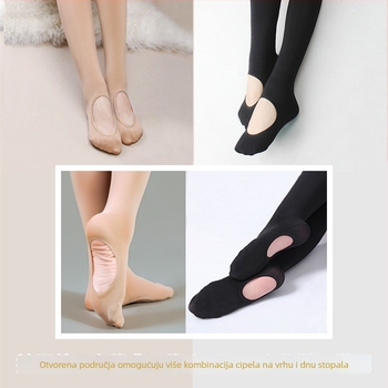 Najlon oblikujuće tajice, srednje debljine, jedne boje, normalna prepona, puna duljina