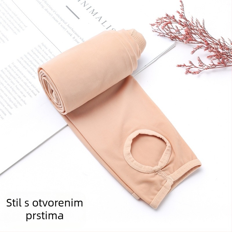 Najlon oblikujuće tajice, srednje debljine, jedne boje, normalna prepona, puna duljina