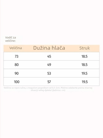 Pidžama hlače za djecu od plišanog pamuka, visoki pojas za zaštitu trbuha, unutarnje fleece, 94% pamuk + 6% elastan, proljeće–jesen, uzrast 1–3 godine