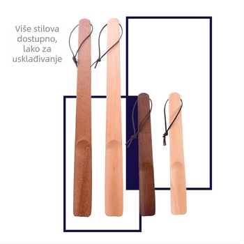 Drveni štap za cipele s dugim držalom, prav dizajn, za kućnu upotrebu; materijal: masivno drvo; marka Li can