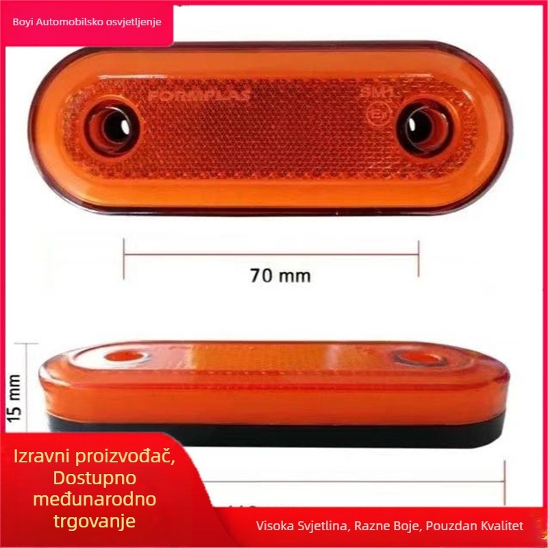 LED stražnje svjetlo za kamp prikolicu s dvostrukim svjetlosnim vodiljem uz rub (24V, materijal: željezna ploča i inženjerske plastike, model: dvostruki svjetlosni voditelj uz rub)