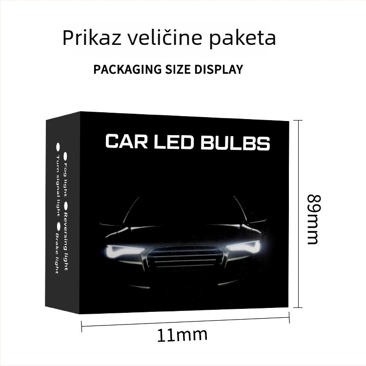 LED žarulja za signalizaciju s dekodiranjem protiv treperenja, 3030 LED, 18W, 12-24V, 6000K