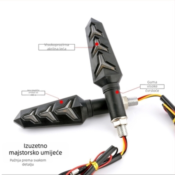 LED svjetiljka u obliku riblje kosti za 12V vozila, univerzalna kompatibilnost, IP67 vodootpornost, vijek trajanja 50.000 sati