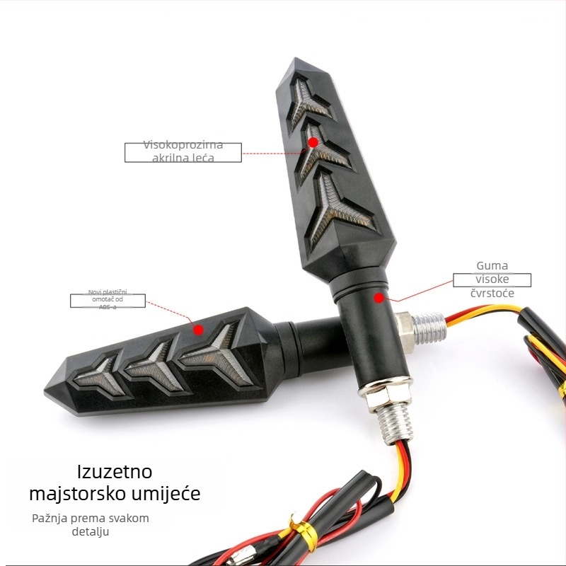 LED svjetiljka u obliku riblje kosti za 12V vozila, univerzalna kompatibilnost, IP67 vodootpornost, vijek trajanja 50.000 sati