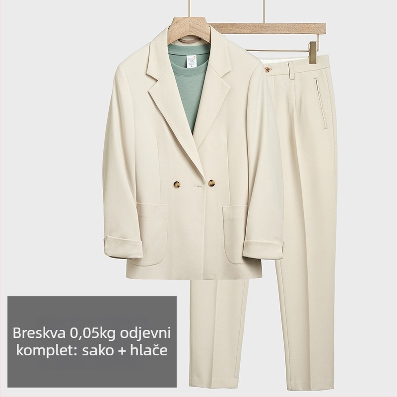 Muško sako u japanskom stilu, casual odijelo, uski kroj, zatvaranje jednim gumbom, pamuk-kemijska smjesa