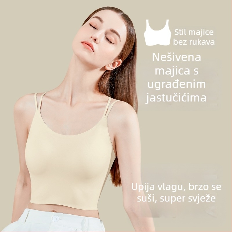 Bra wrap / tube top – prozračan, bešavna stražnja strana, tanke oblikovane košarice, najlon, struk duljina