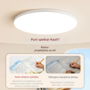Stropna LED svjetiljka, 220V, rasvjeta nad 30 m², CRI 80–90, moderni minimalistički dizajn (220V; 30 m²+; CRI 80–90)