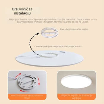 Stropna LED svjetiljka, 220V, rasvjeta nad 30 m², CRI 80–90, moderni minimalistički dizajn (220V; 30 m²+; CRI 80–90)