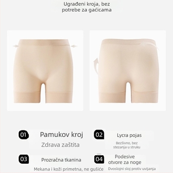 Ženske sigurnosne hlače visokog struka, bezšivne, anti-izlaganje, najlon, jedinstvene legice i šorc u jednoj