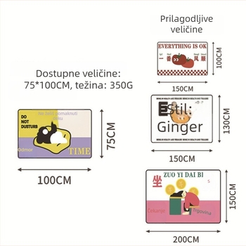 Flanel deka, poliestersko vlakno, 300–499 g, crtani stil, pogodna za sve sezone