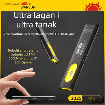 Wolson T7Pro ručna LED svjetiljka za vanjsku upotrebu, 10W, 360° snop, domet 100 m, tijelo od aluminijske legure