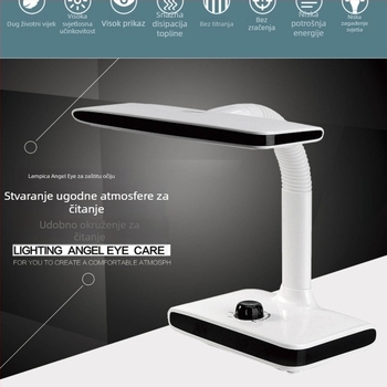 DP663 stolna lampa s USB punjenjem, podesivo hladno/toplo svjetlo i dimmer, ugrađena litijska baterija, CRI ≥ 90, lampica za učenje s zaštitom očiju