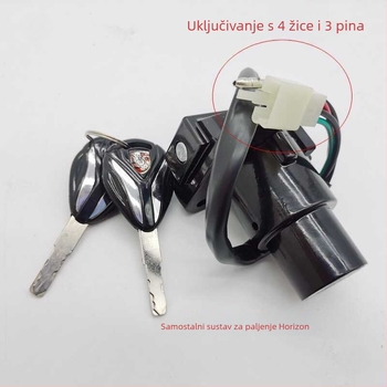 Horizon motocikl paljenje – jezičak brave od cinkovog legura, dugi stil, težina 1,0 kg