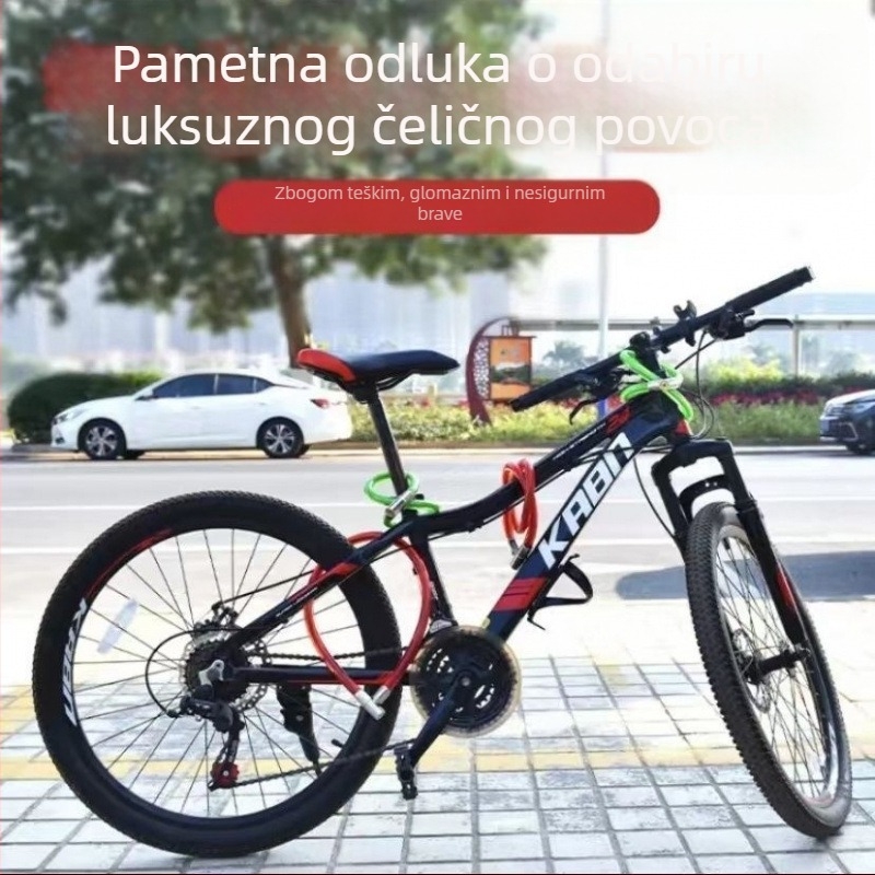 Višenamjenska brava od čeličnog kabla za bicikle, električna vozila i kućna vrata, zaštita od rezanja i krađe.