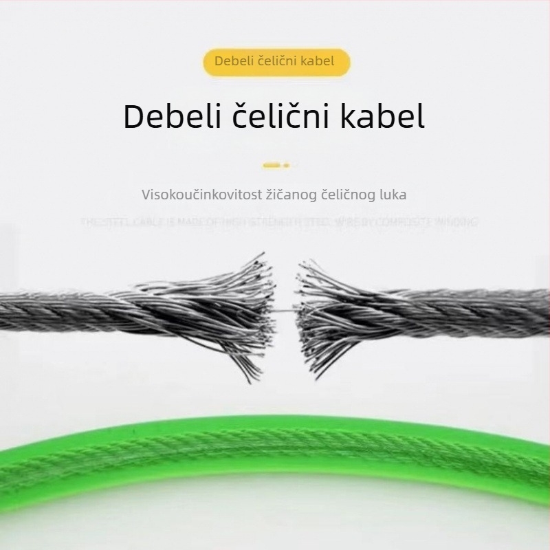Višenamjenska brava od čeličnog kabla za bicikle, električna vozila i kućna vrata, zaštita od rezanja i krađe.