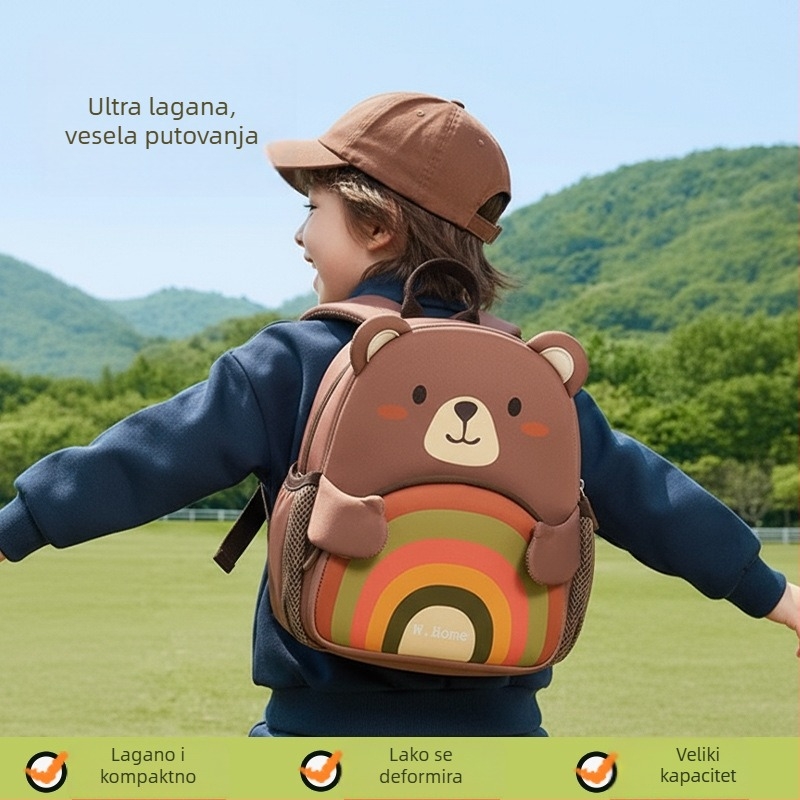 Ruksak za predškolu protiv gubitka – prozračan, ultra lagan, otporan na habanje, noćna refleksija za sigurnost, uzorak životinja