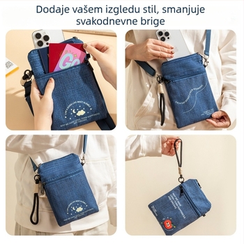 Držač putovnice (platno; zatvarač; džep za certifikat; vertikalni kvadratni oblik; unisex)