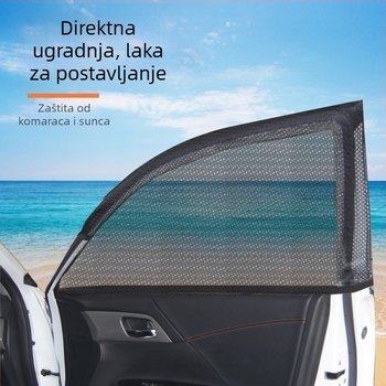 Mrežasta sjenila za bočni prozor automobila – prozračna, protiv komaraca, pričvršćivanje klipom