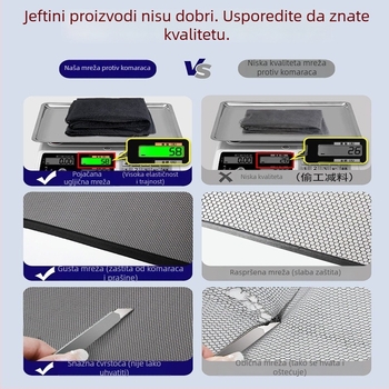 Automobilska mrežasta sunčana zaštita za prozor — materijal: mreža; ugrađena instalacija; univerzalni model; mogućnost prilagodbe